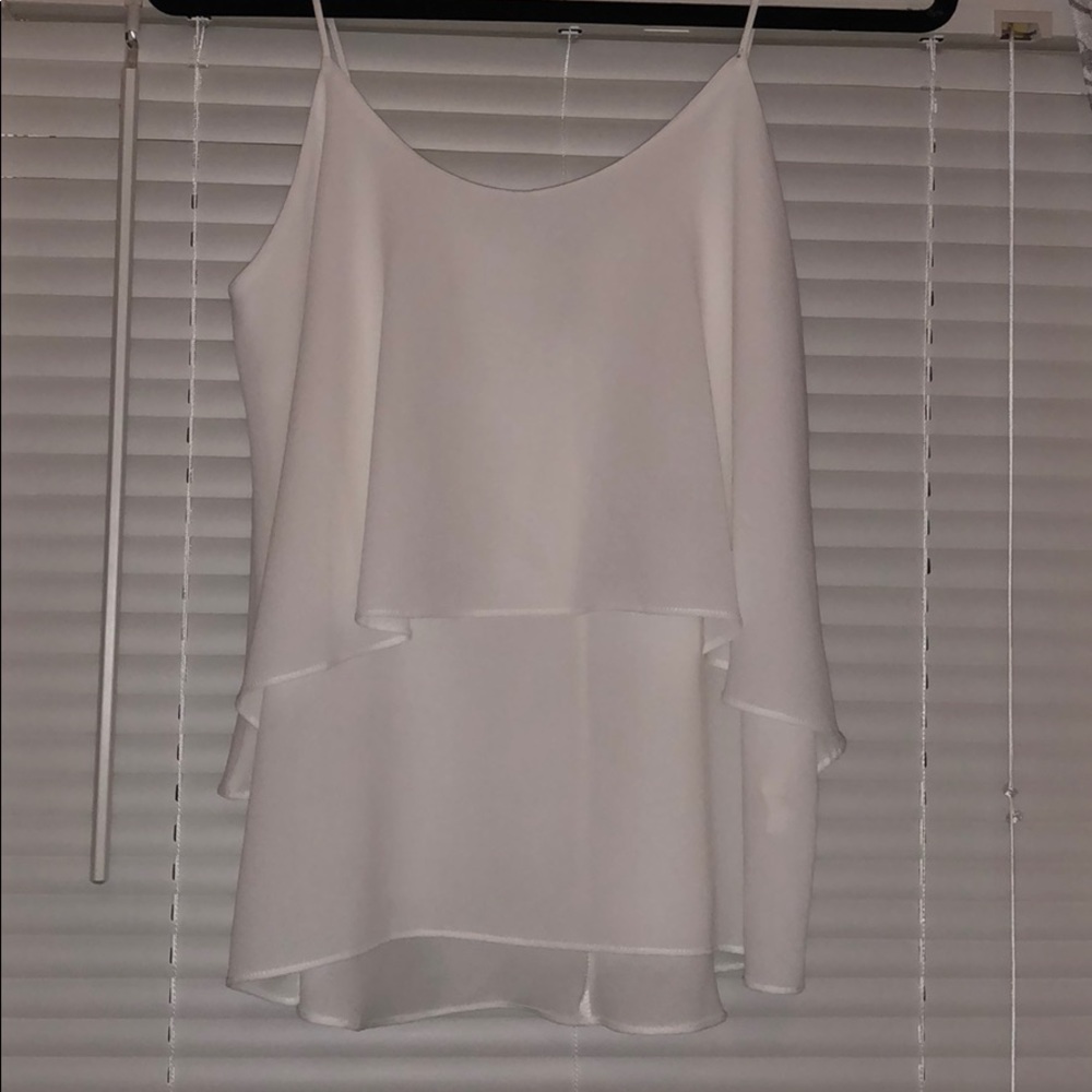 White layered tank top